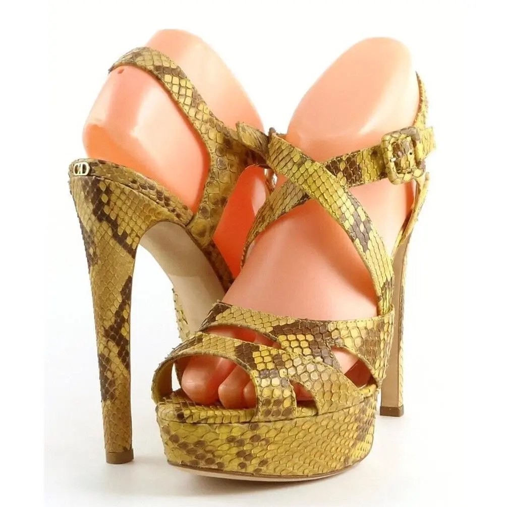 Christian Dior KCE398PIT Sorbet Leather Designer Pumps 8 Eur 38