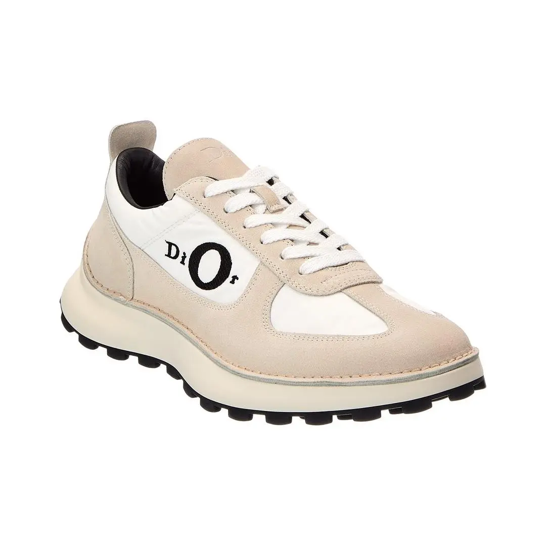Dior Suede-trim Sneaker Men`s Beige 42