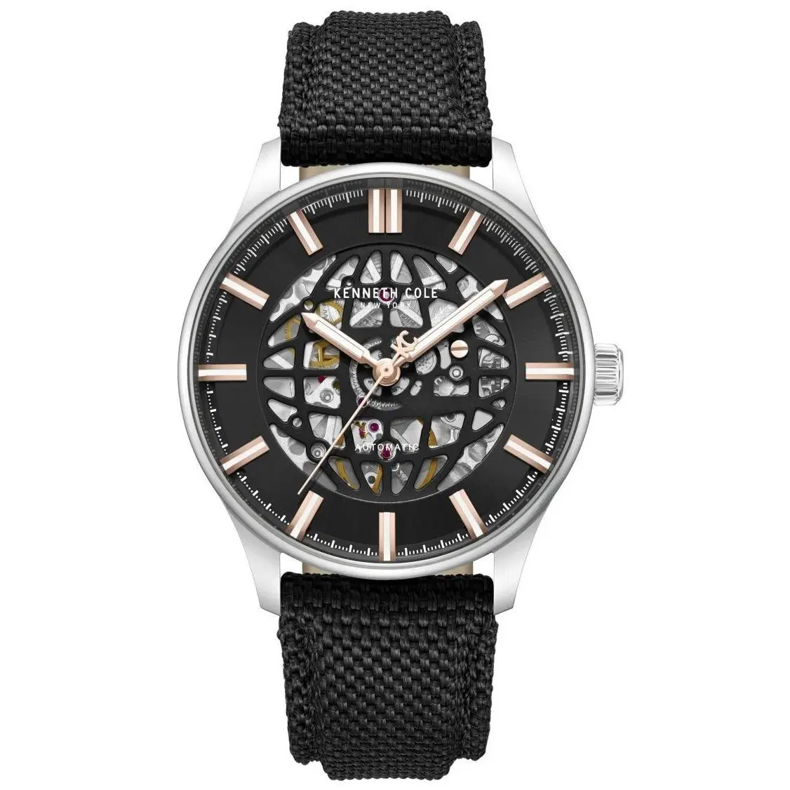 Men`s Black Skeleton Automatic Watch - KCWGZ0089002 by Kenneth Cole