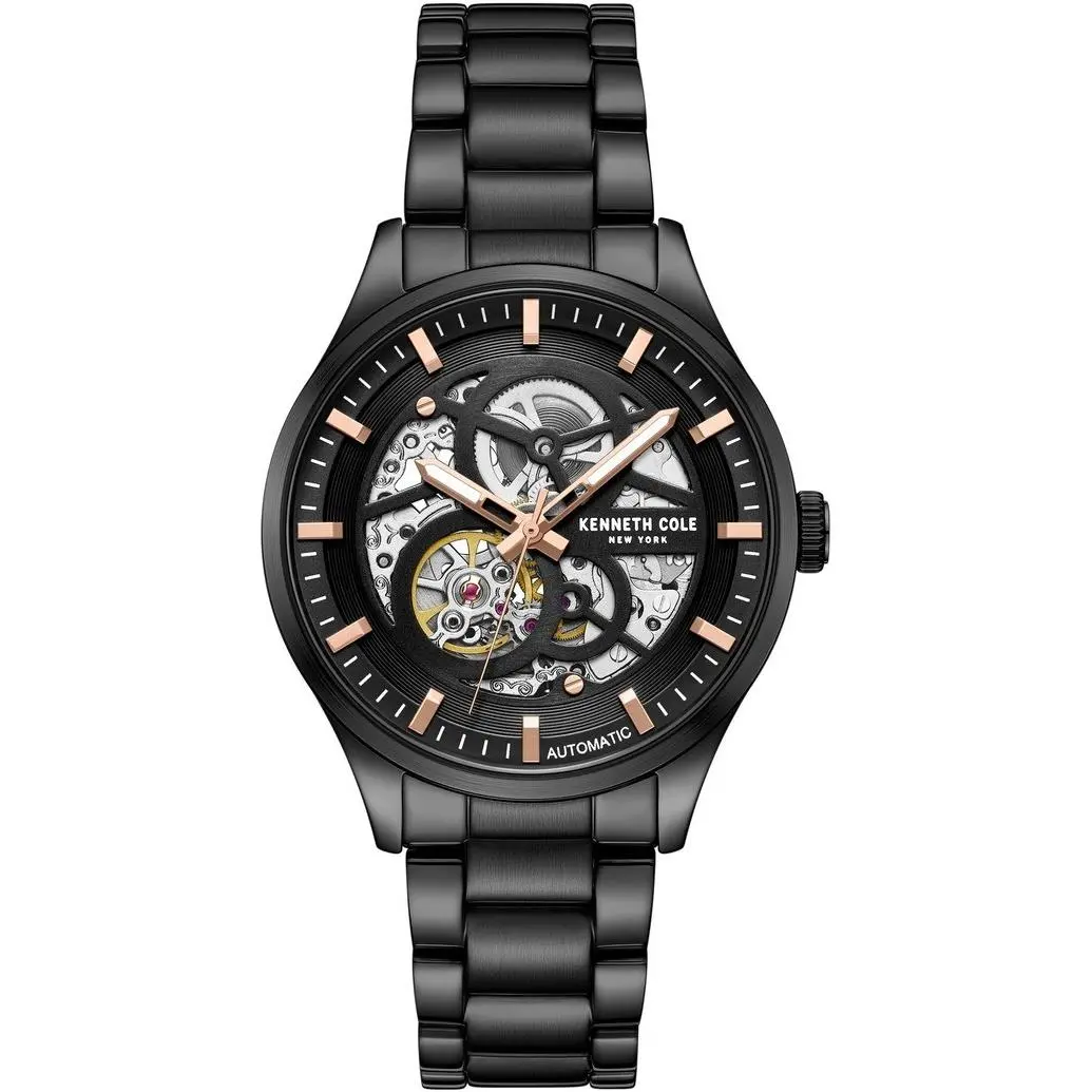 Men`s Black Skeleton Automatic Watch - KCWGY0046430 by Kenneth Cole