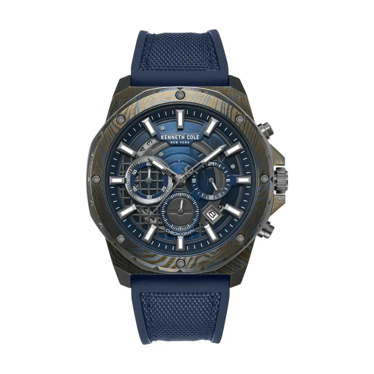 York Hollis Men`s Chronograph Watch – KCWGO0087602 by Kenneth Cole