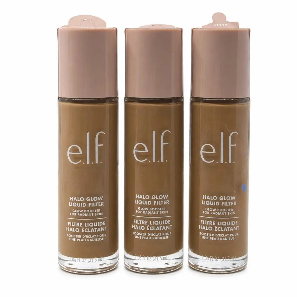 E.l.f. Halo Glow Liquid Filter 5 Medium Tan Hydrating Foundation 1.06oz 3 Pack by e.l.f. Cosmetics