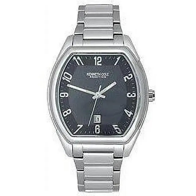 Kenneth Cole Reaction Mens Watch KC3712 - Dial: Black, Gray, Band: Silver