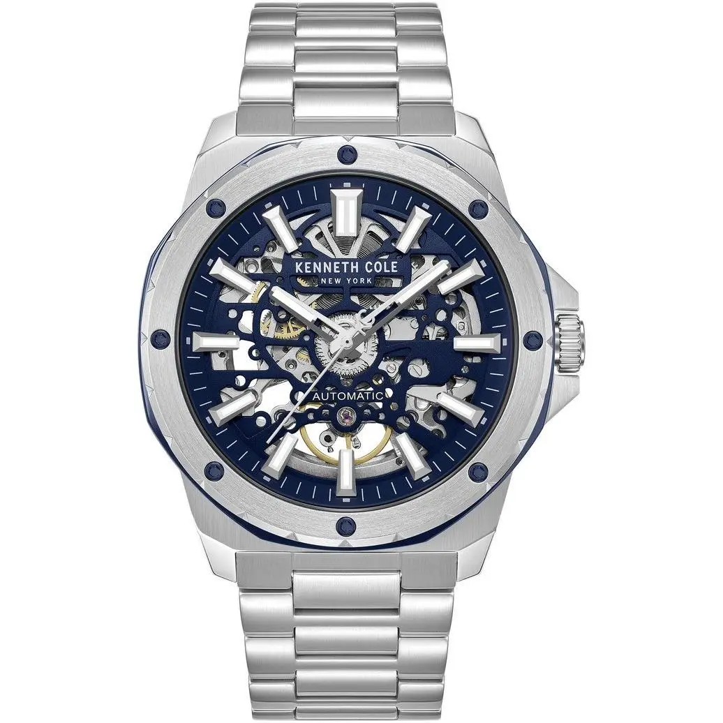 York Hollis Men`s Automatic Skeleton Watch – KCWGY0076704 by Kenneth Cole