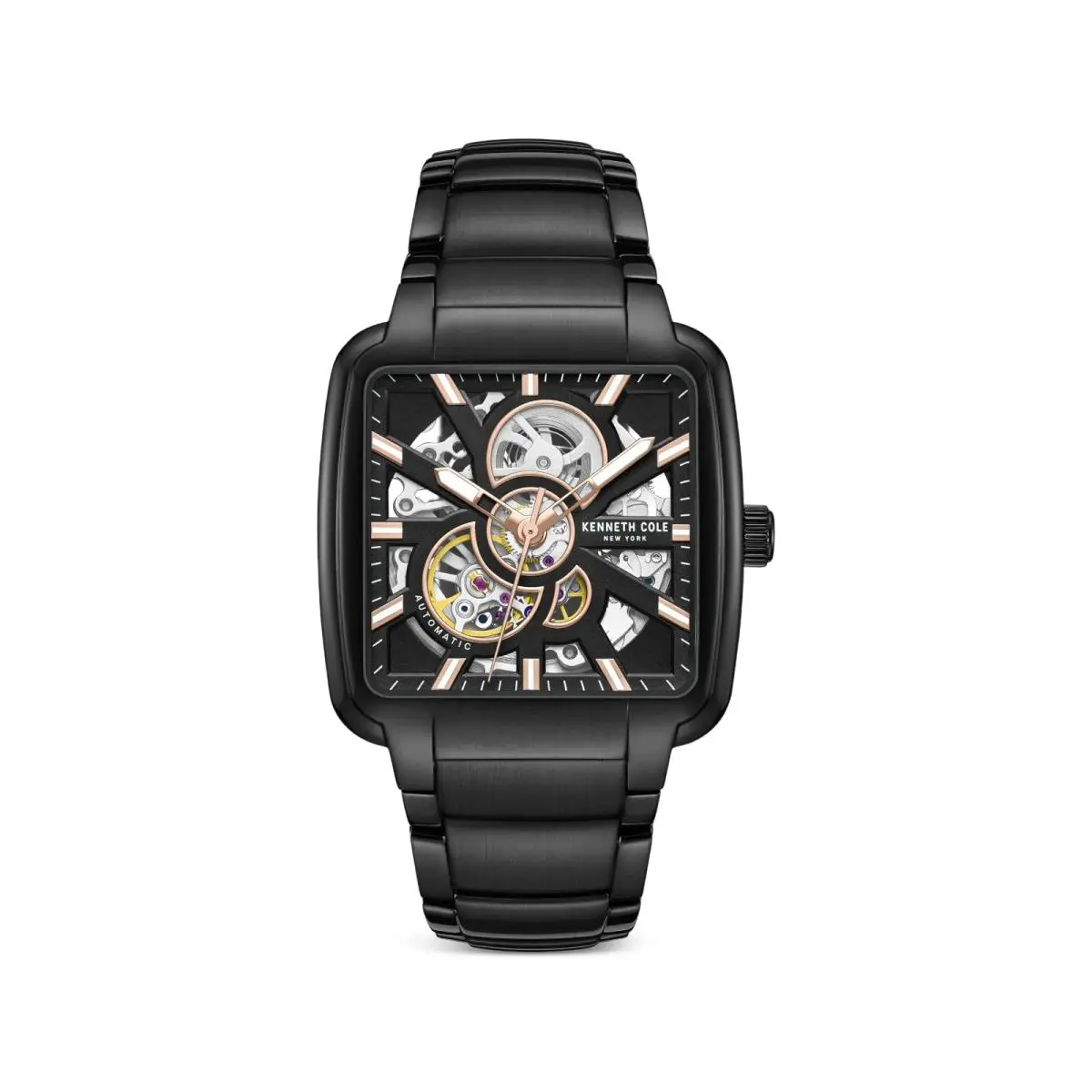 Men`s Black Skeleton Automatic Watch - KCWGY0046503 by Kenneth Cole