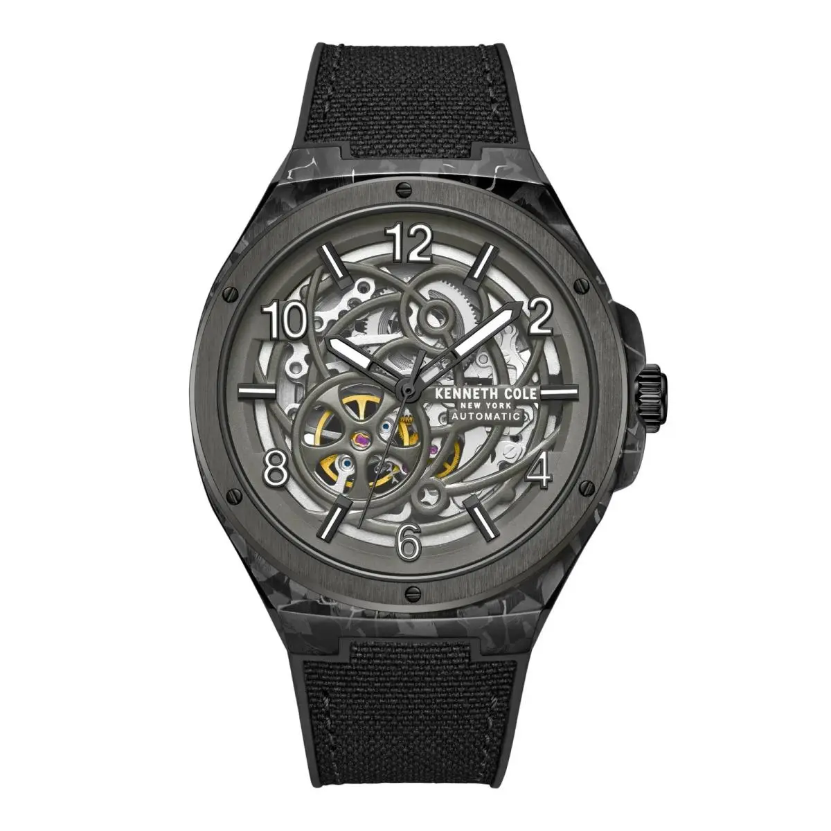 Men`s Gunmetal Skeleton Automatic Watch - KCWGZ0046302 by Kenneth Cole