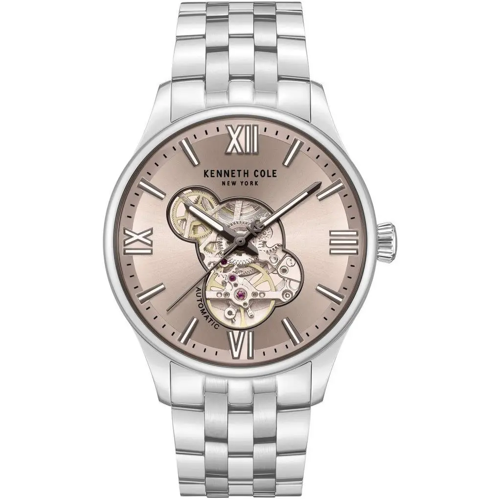 Men`s Brown Automatic Open Heart Watch - KCWGY0089102 by Kenneth Cole