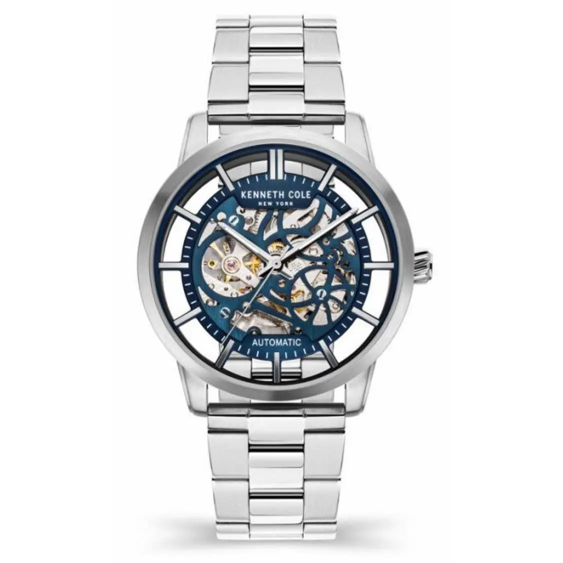Men`s Blue Skeleton Automatic Watch - KCWGY0064302 by Kenneth Cole