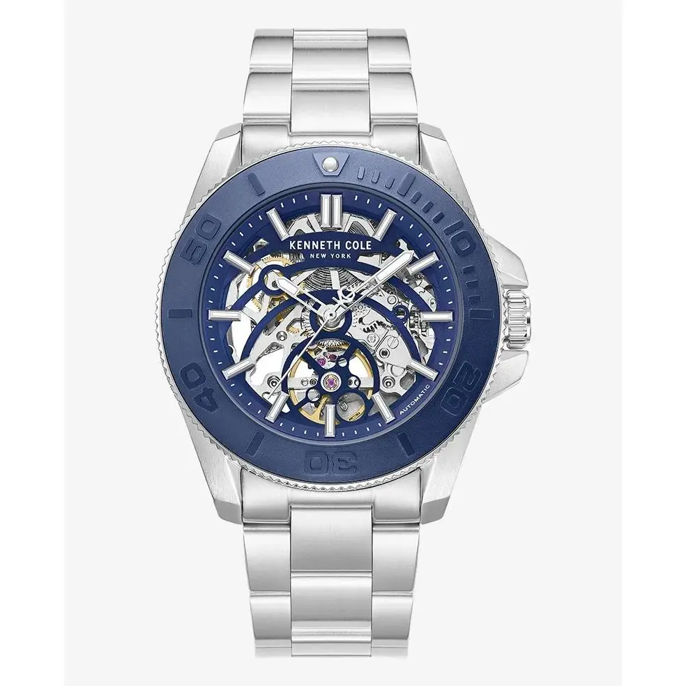 Men`s Skeleton Automatic Stainless Steel Watch - KCWGY0076501 by Kenneth Cole