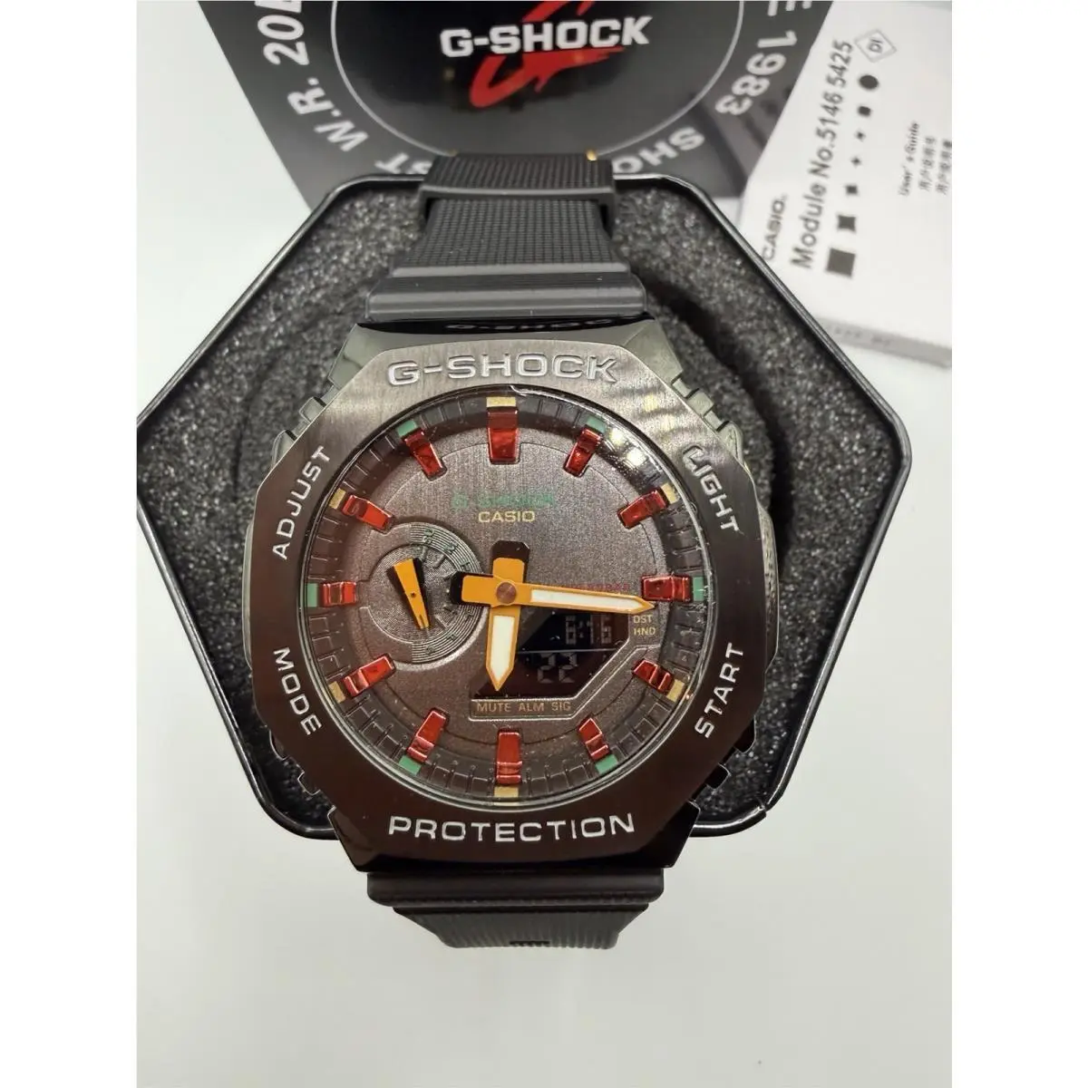 G-shock GM 2100 Multi Color Black Band Digital Watch by Casio