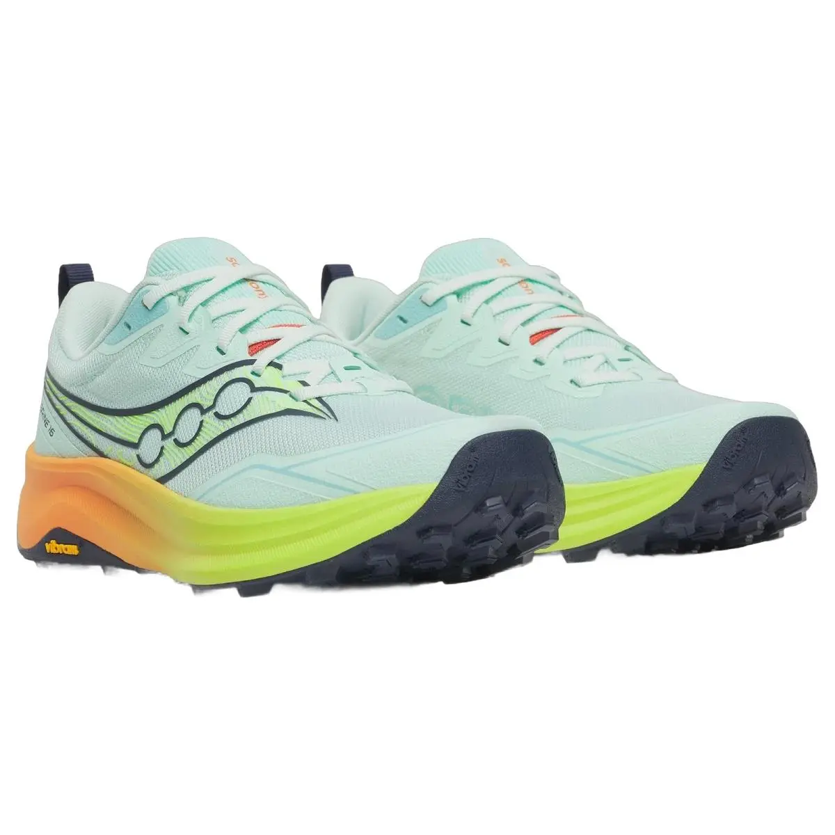 Saucony shoes - Peregrine 16 - Peregrine - S11066-130 - Aqua/Citron 11