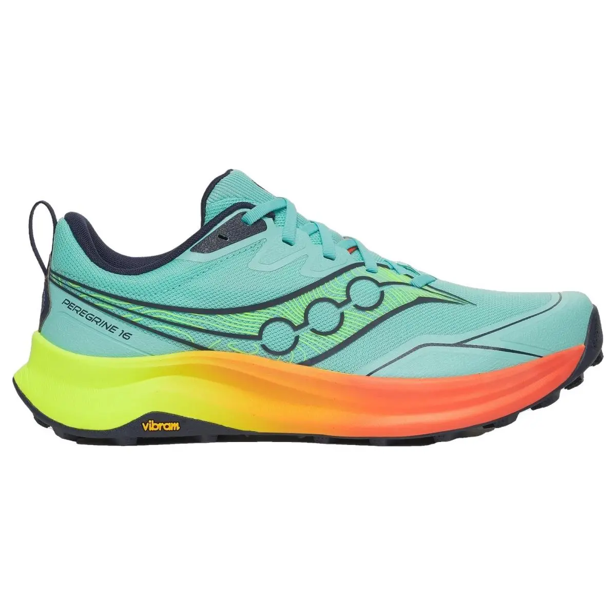 Saucony shoes - Peregrine 16 - Peregrine - S21066-132 - Splash/Citron 6