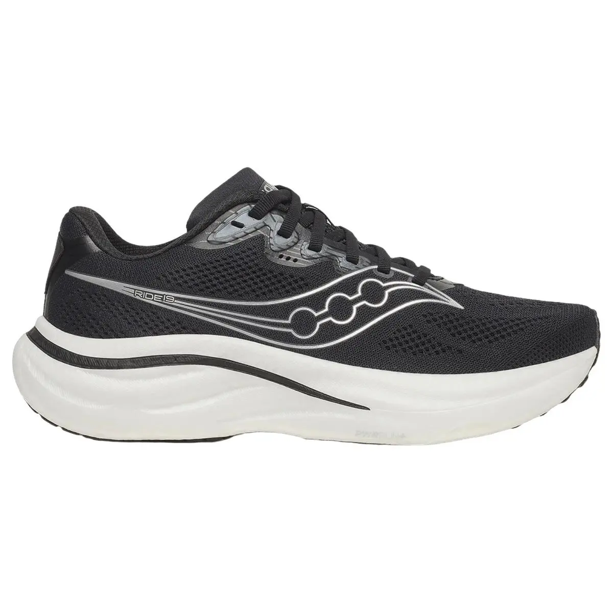 Saucony shoes - Saucony Ride 19 Wide - Ride Wide - S11055-100 - Black/Silver 7