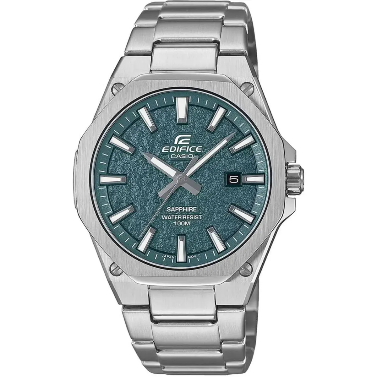 Edifice EFR-S108DE-3AV Men`s Green Dial Stainless Steel Sapphire Watch by Casio