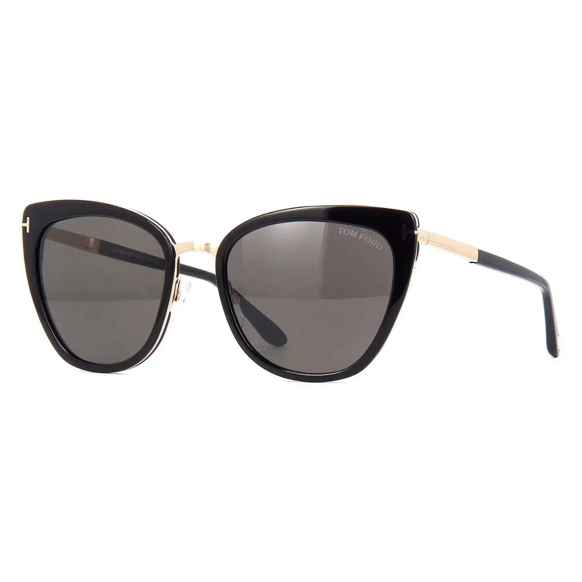 TF717 Simona 01A Black Gold Sunglasses 57-20-140 by Tom Ford