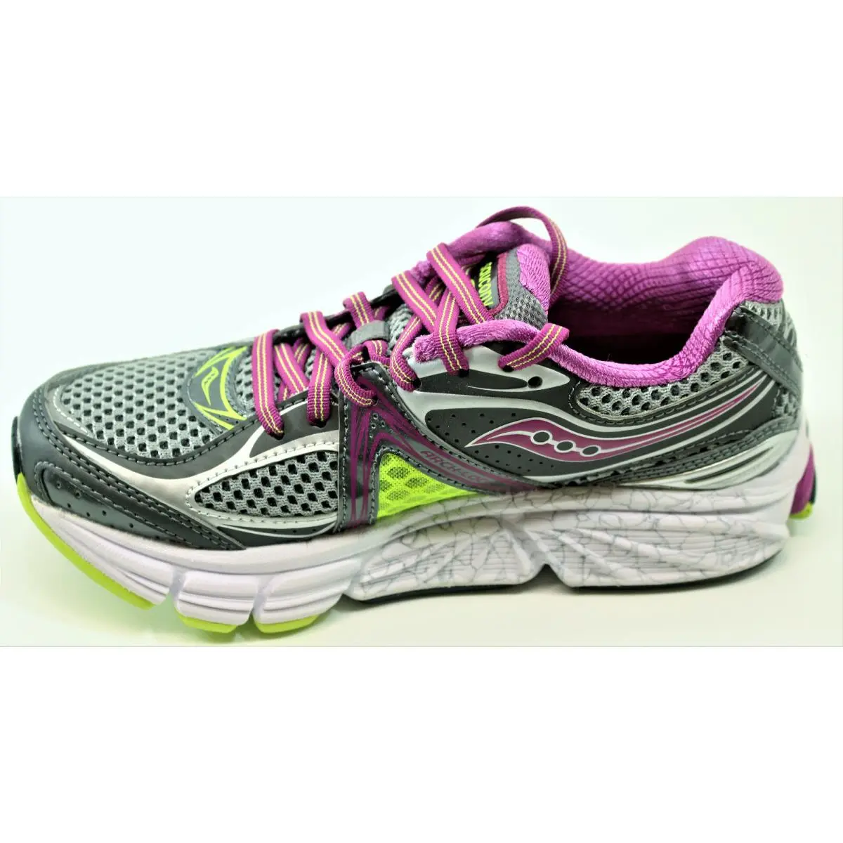 Saucony shoes - Omni 12 - Omni - Gray / Purple / Citron Yellow (UPC: 720026504237) 1