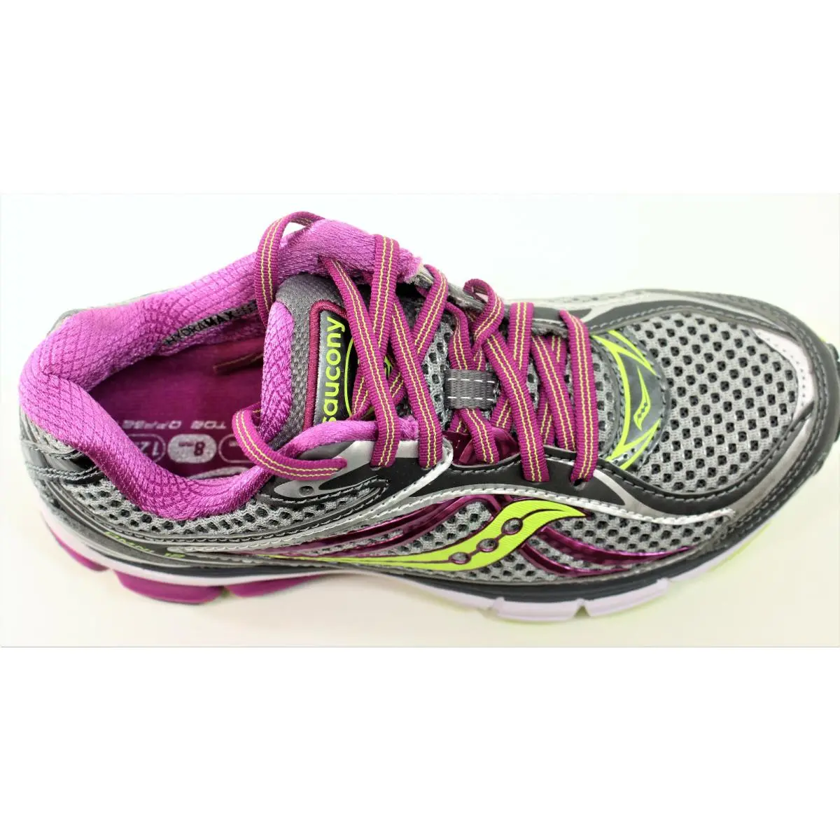 Saucony shoes - Omni 12 - Omni - Gray / Purple / Citron Yellow (UPC: 720026504237) 3