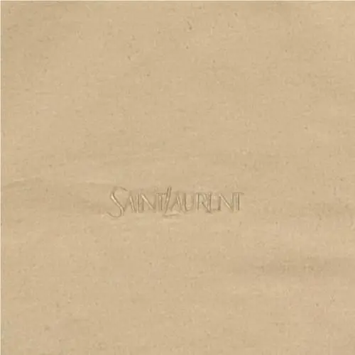 Saint Laurent Cotton Tote Shopping Bag Beige Embroidered Logo by Yves Saint Laurent