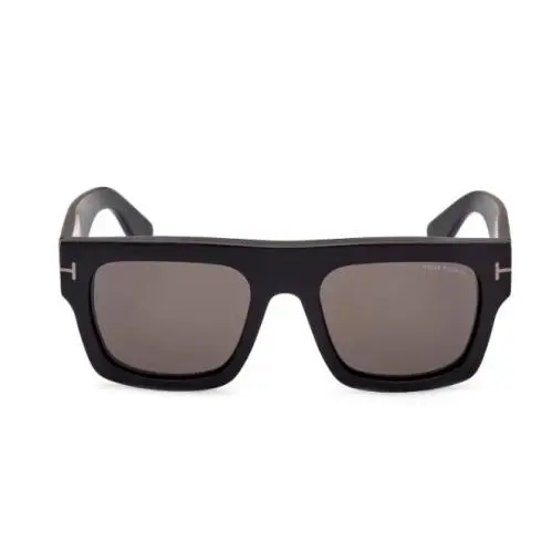 FT 0711 N Fausto 02A Matte Black Smoke Square Men`s Sunglasses by Tom Ford
