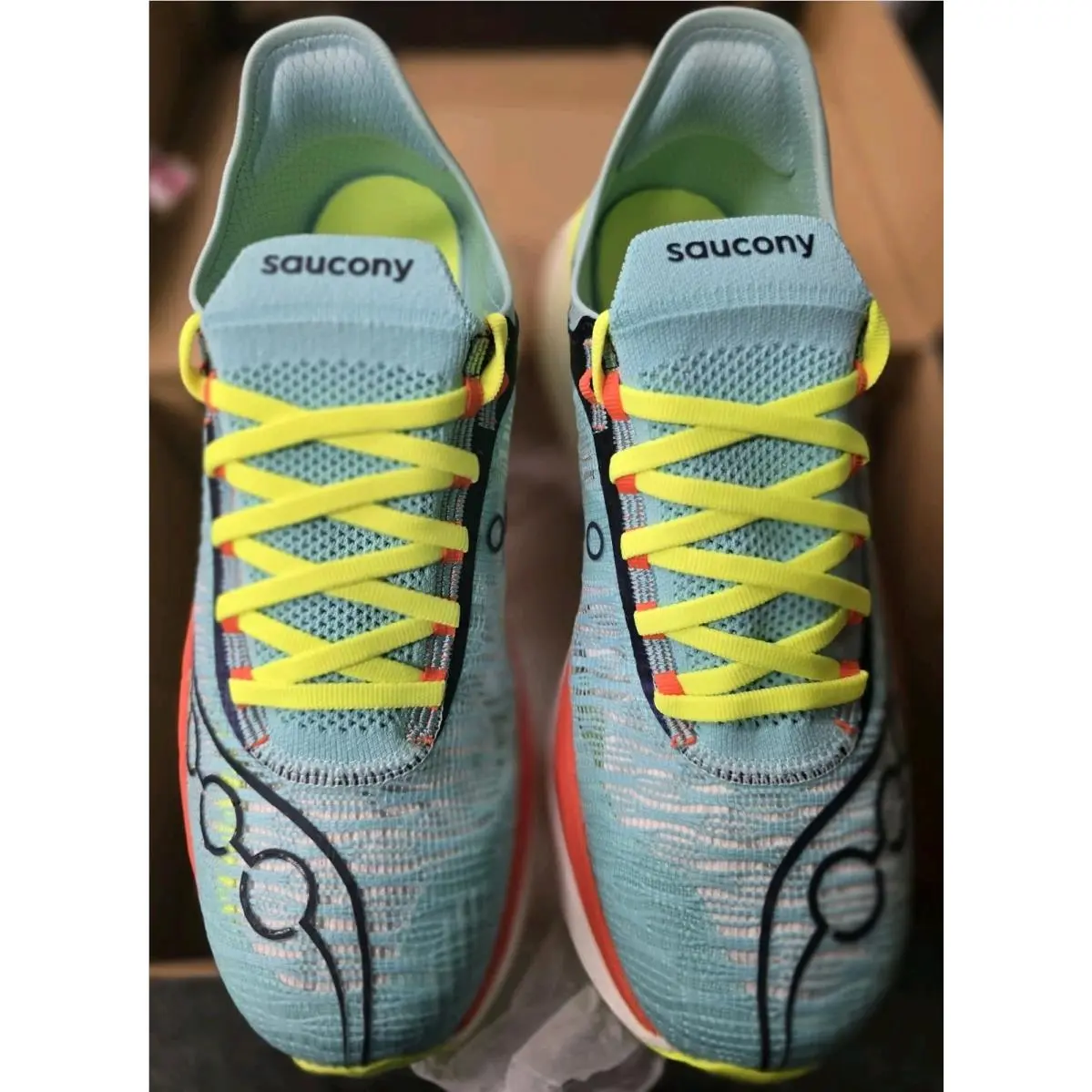Saucony shoes - Saucony Endorphin Elite 2 - Endorphin Elite - Splash/Fire Bleu Clair 1