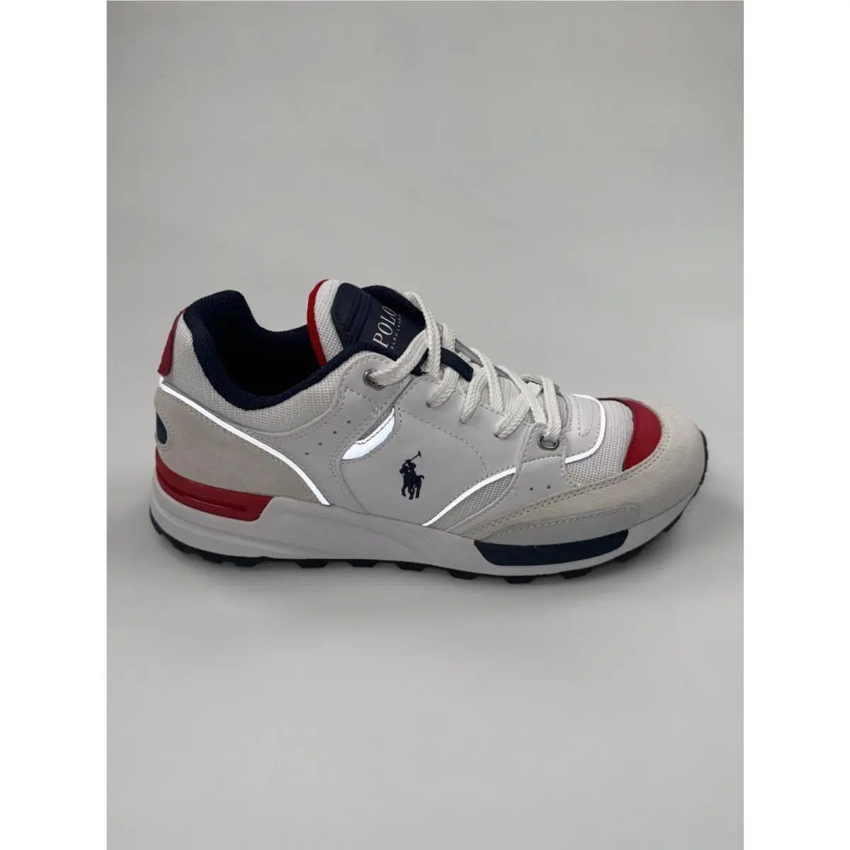 Ralph Lauren shoes - POLO RALPH LAUREN TRACKSTER 200 - Grey Navy White Red 28