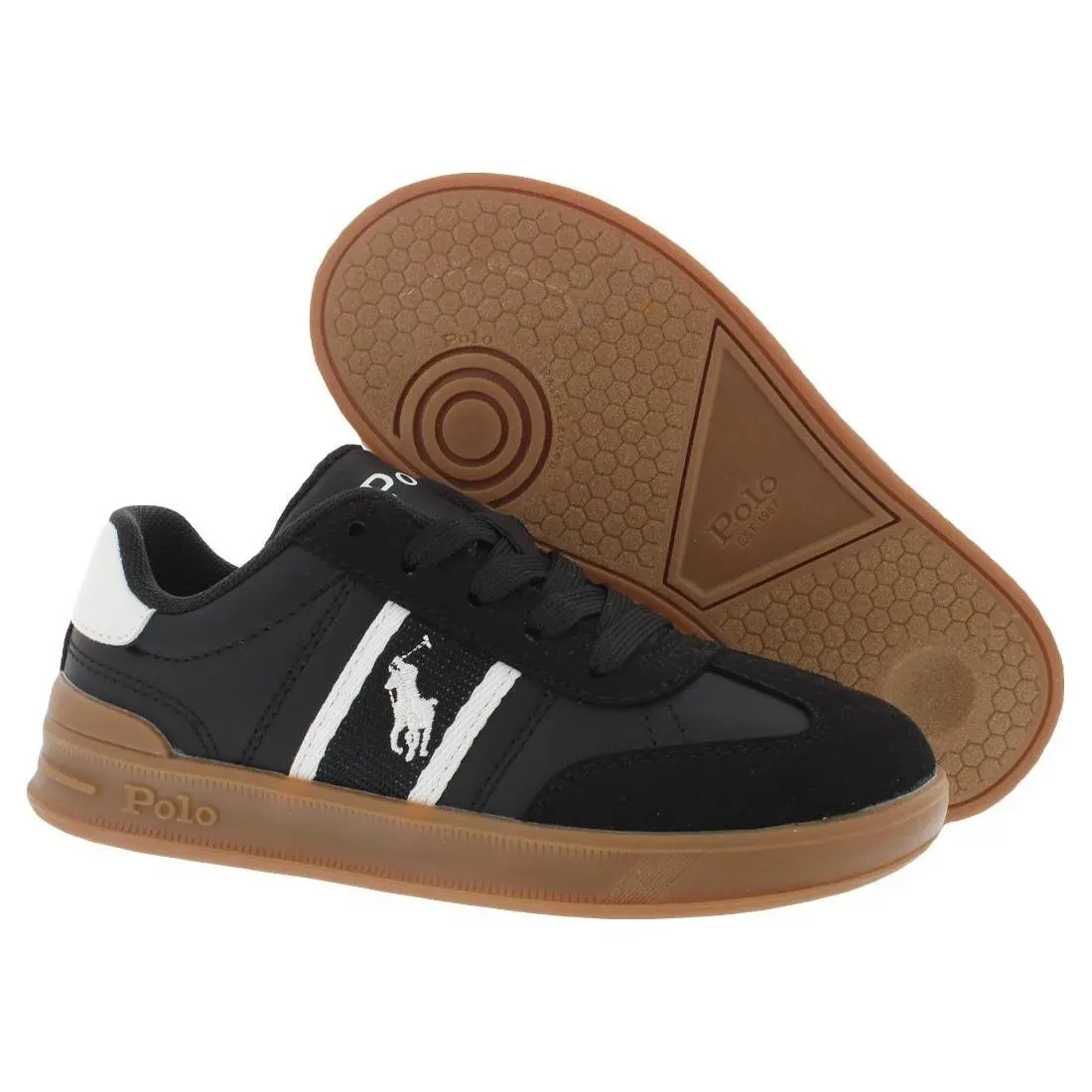 Polo Ralph Lauren Heritage Court Iii T-toe Leather PS Boys Shoes
