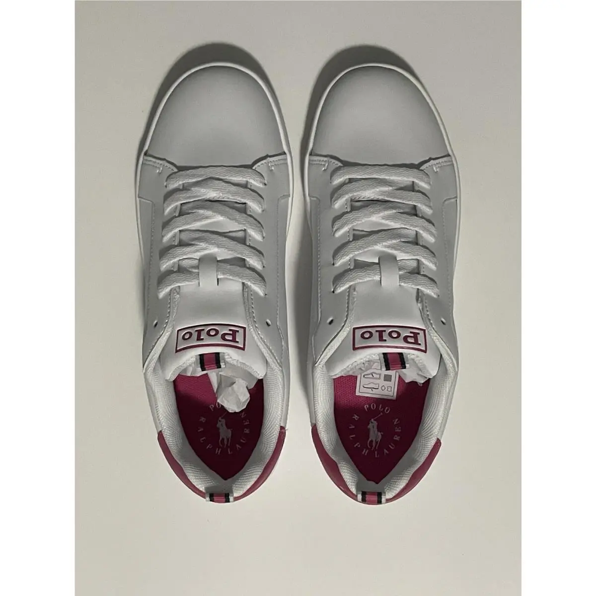 Ralph Lauren shoes - Polo Ralph Lauren Heritage Court Bear - RF103516 - White/Pink 3