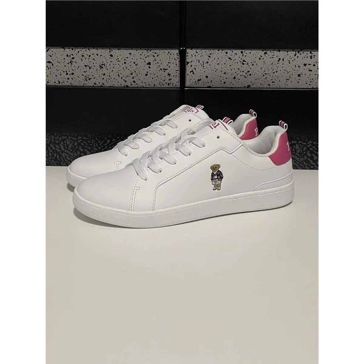 Ralph Lauren shoes - Polo Ralph Lauren Heritage Court Bear - RF103516 - White/Pink 7