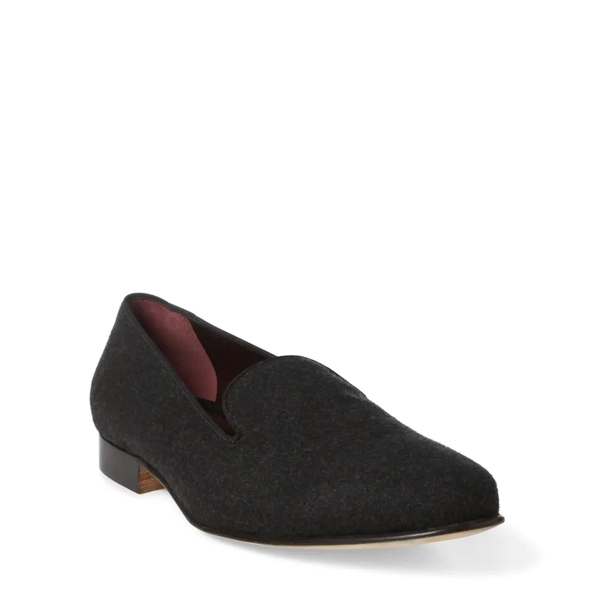 Ralph Lauren Purple Label Collis Alonzo Wool Flannel Slippers Shoes - Gray, Manufacturer: Charcoal