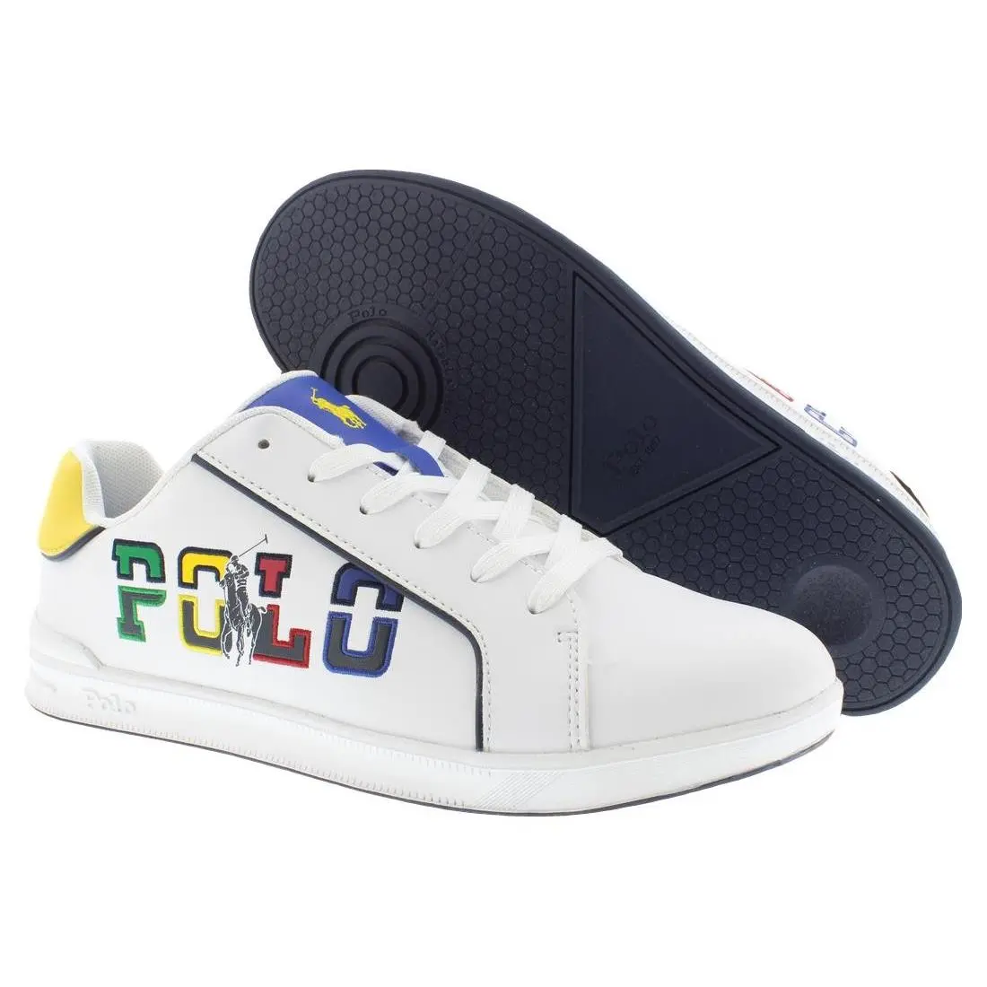 Ralph Lauren shoes - RL00598100J - RL00598100J - White/Signal Yellow, Main: White 3