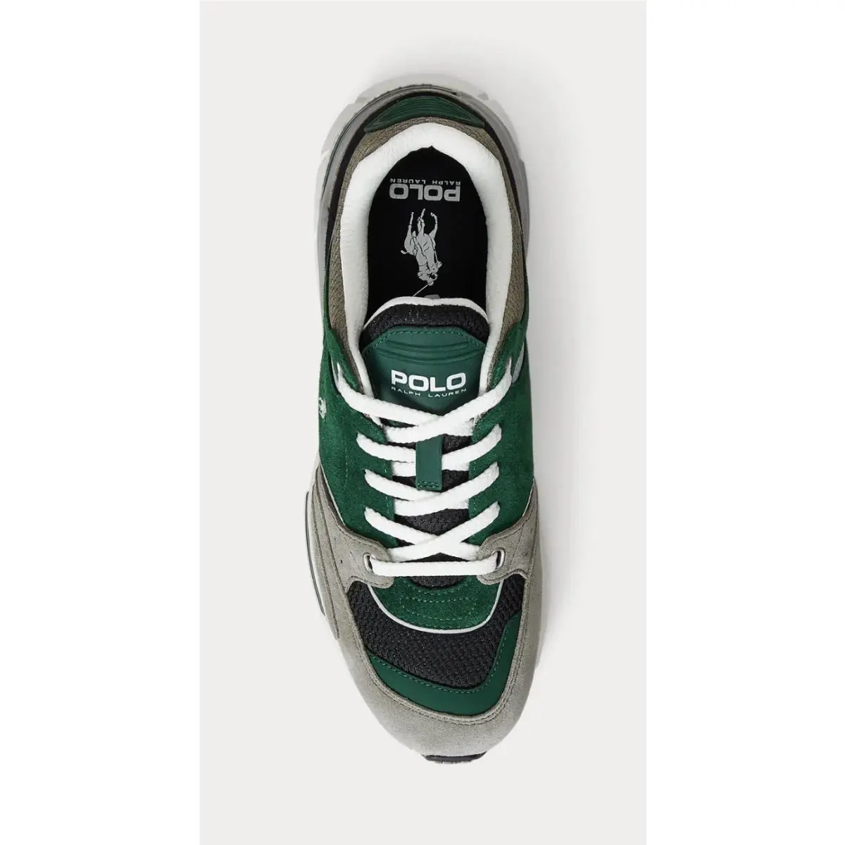 Ralph Lauren shoes - Trackster 250 Suede & Mesh Sneaker Polo Ralph Lauren - Green, Gray, Black, White 4