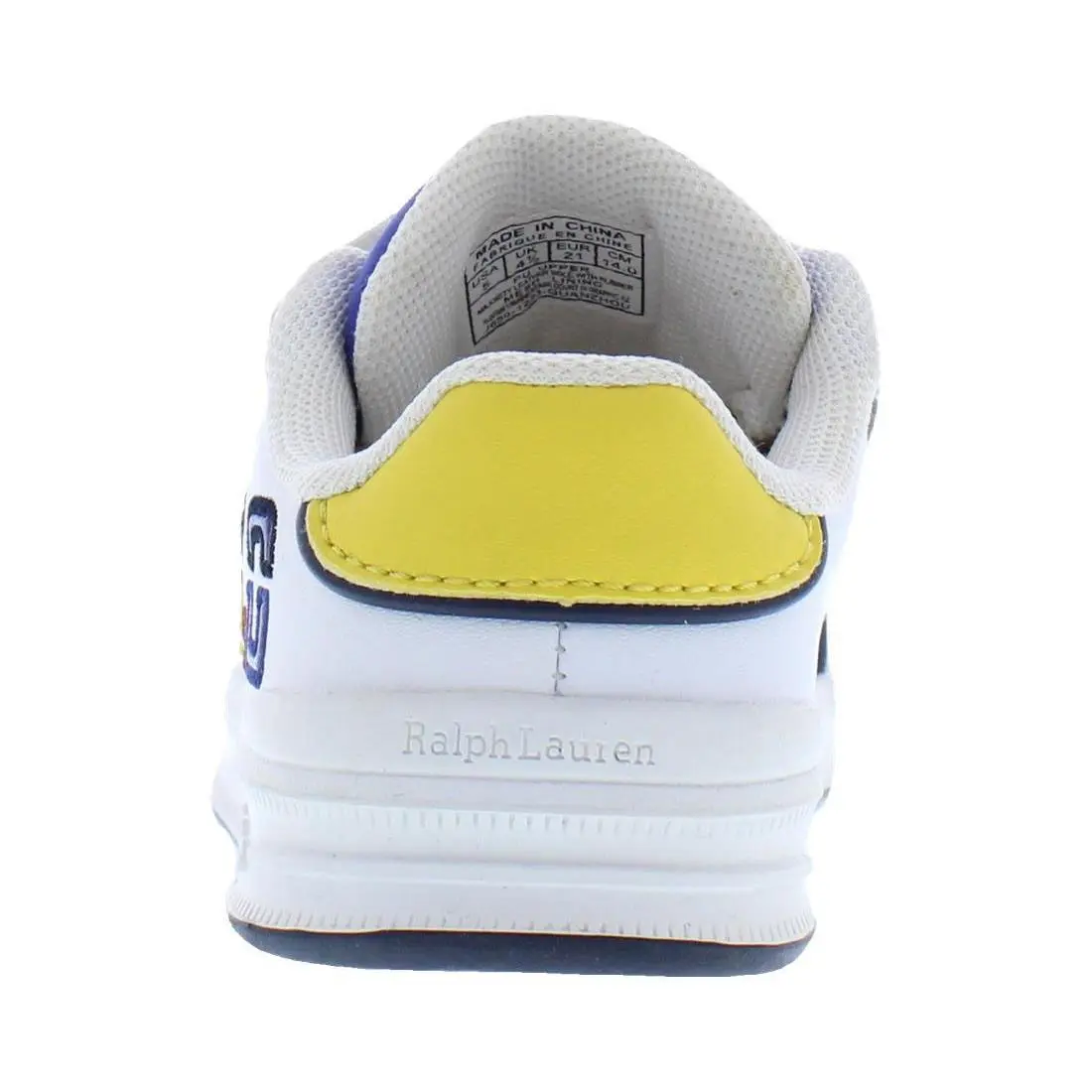 Ralph Lauren shoes - RL00389100T - RL00389100T - White/Signal Yellow, Main: White 6