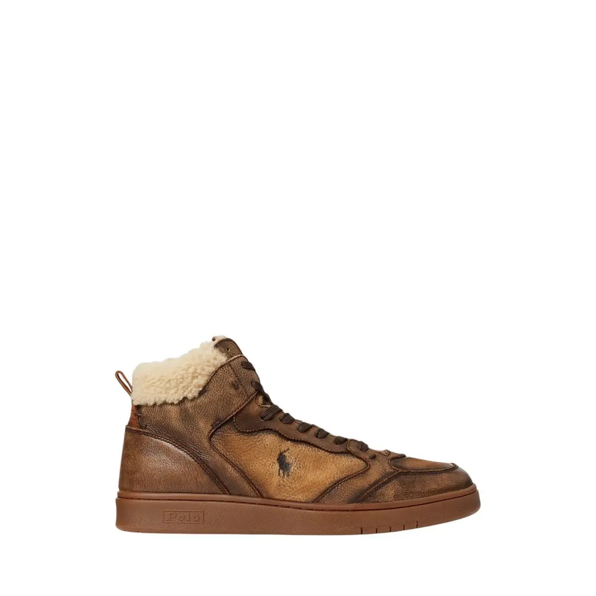 Ralph Lauren shoes - Polo Ralph Lauren Court High Top Sneaker - Brown 4