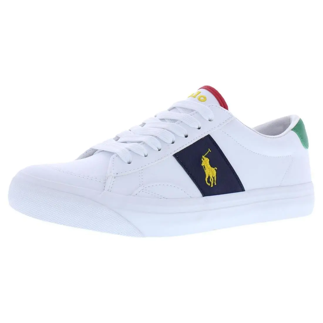 Ralph Lauren shoes - RL00564110J - RL00564110J - White/Green/Yellow, Main: White 4
