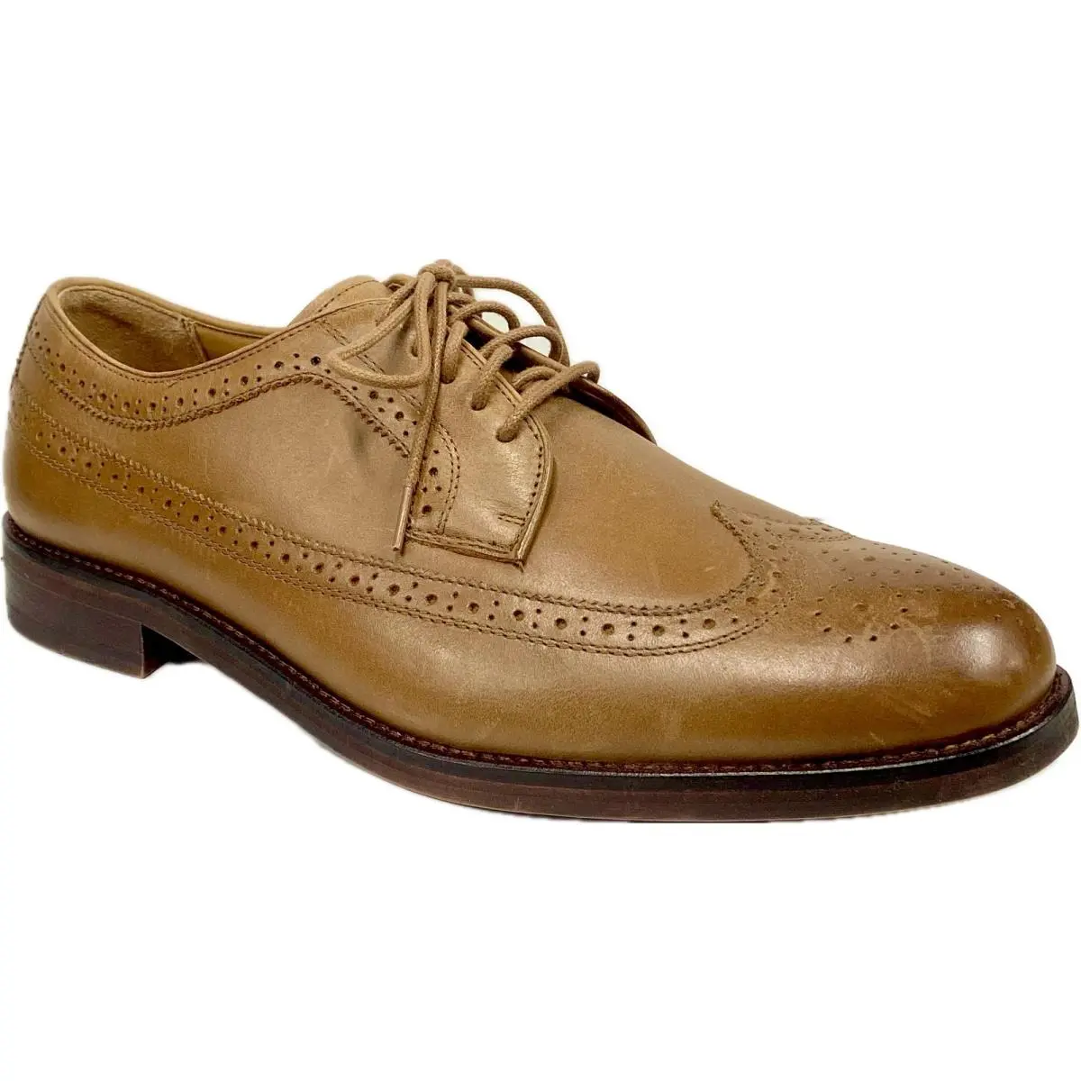 Polo Ralph Lauren Men`s Asher Wgtip Uniform Dress Shoe Light Brown Size: 11.5 - Brown, S: Light Brown