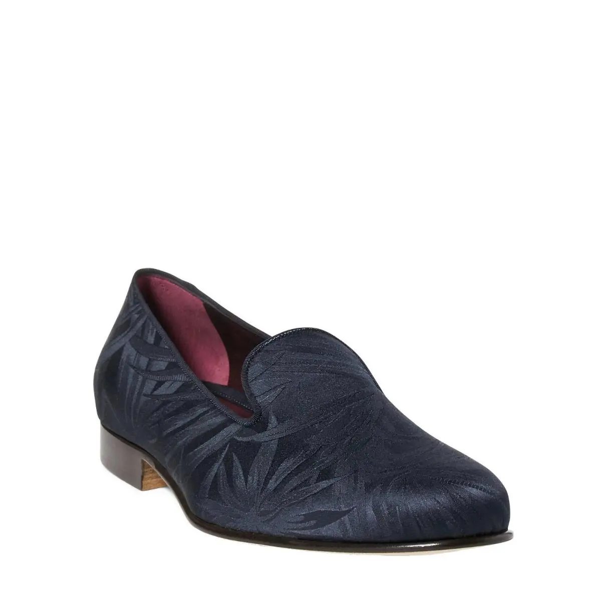 Ralph Lauren Purple Label Navy Collis Palm Jacquard Slippers Shoes - Navy