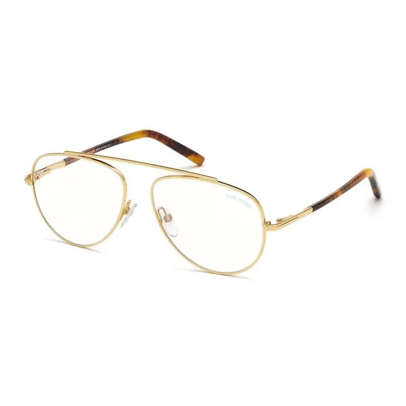 FT5622-B 030 Men Eyeglasses Shiny Deep Gold Clear Demo Lenses by Tom Ford