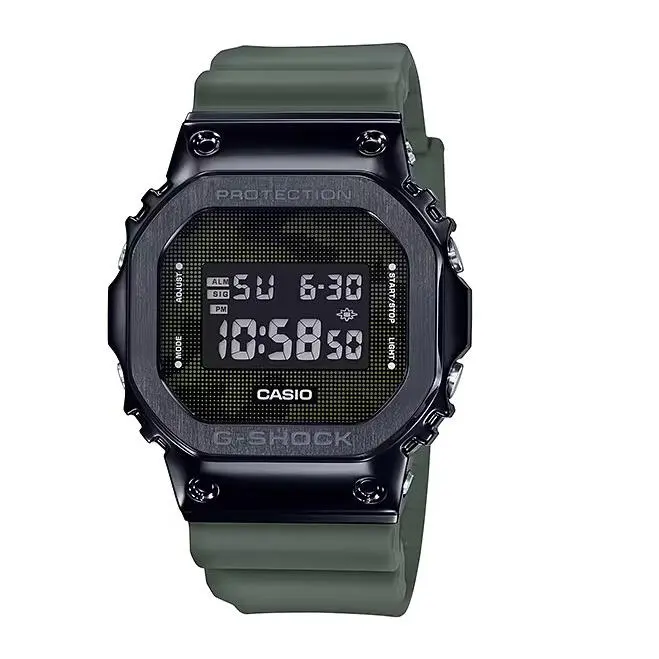 G-shock 5600 Series Digital Black Dial/khaki Men`s Watch GM5600B-3 by Casio