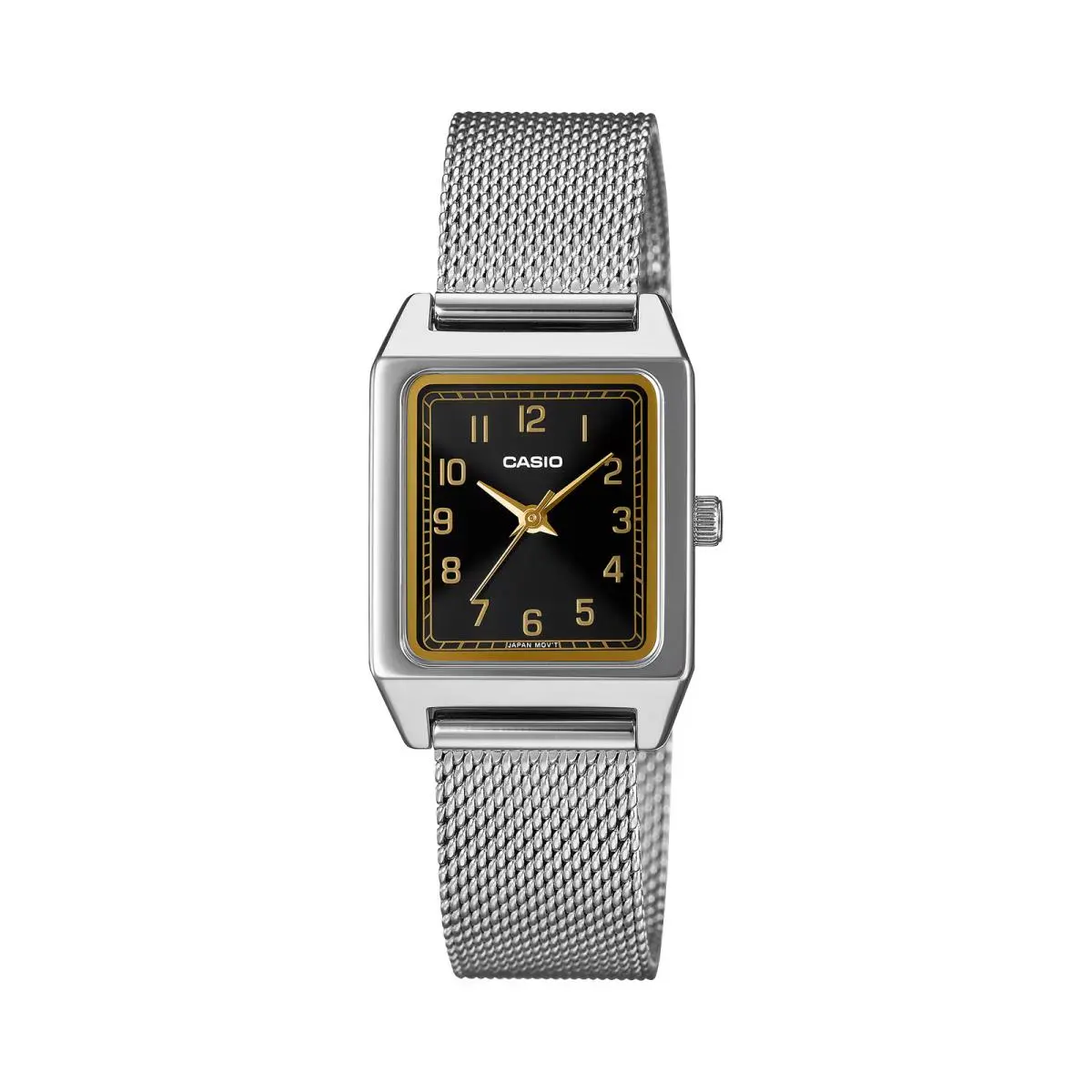 LTP-B150M-1B Black Dial Stainless Mesh Band Women`s Watch by Casio
