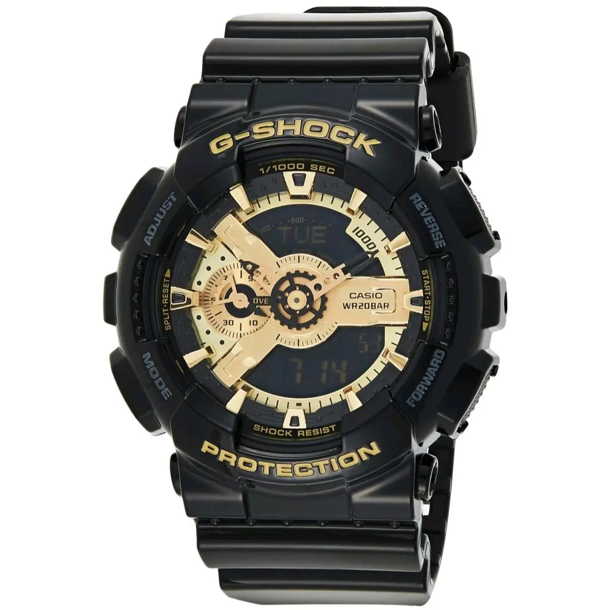 G-shock Analogue Digital Quartz Watch Resin Strap GA-110GB-1AER Gold Rare by Casio