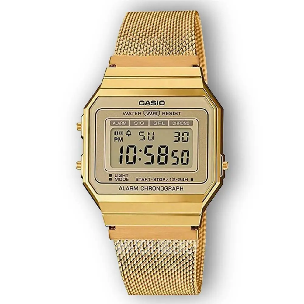 Vintage A700WEMG-9AEF 35.5mm Gold Resin Case with Gold Stainless by Casio