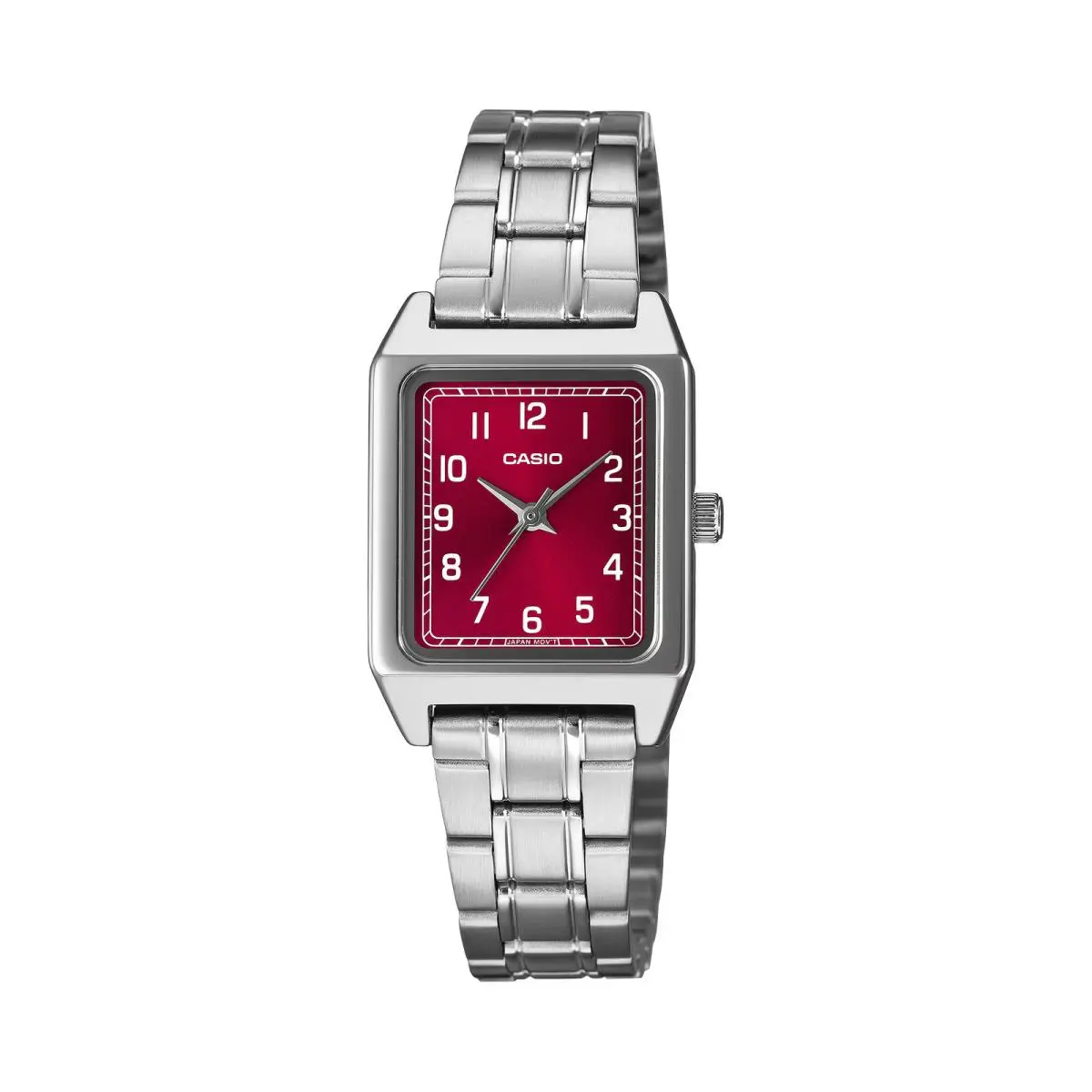 LTP-B150DA-4B LTPB150 Red Dial Women`s Stainless Steel Watch by Casio