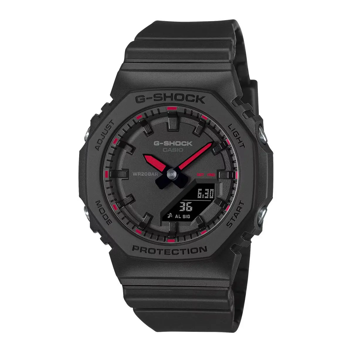 G-shock GMA-P2100SA-1A1 Black Vivid Accents Women`s Watch by Casio