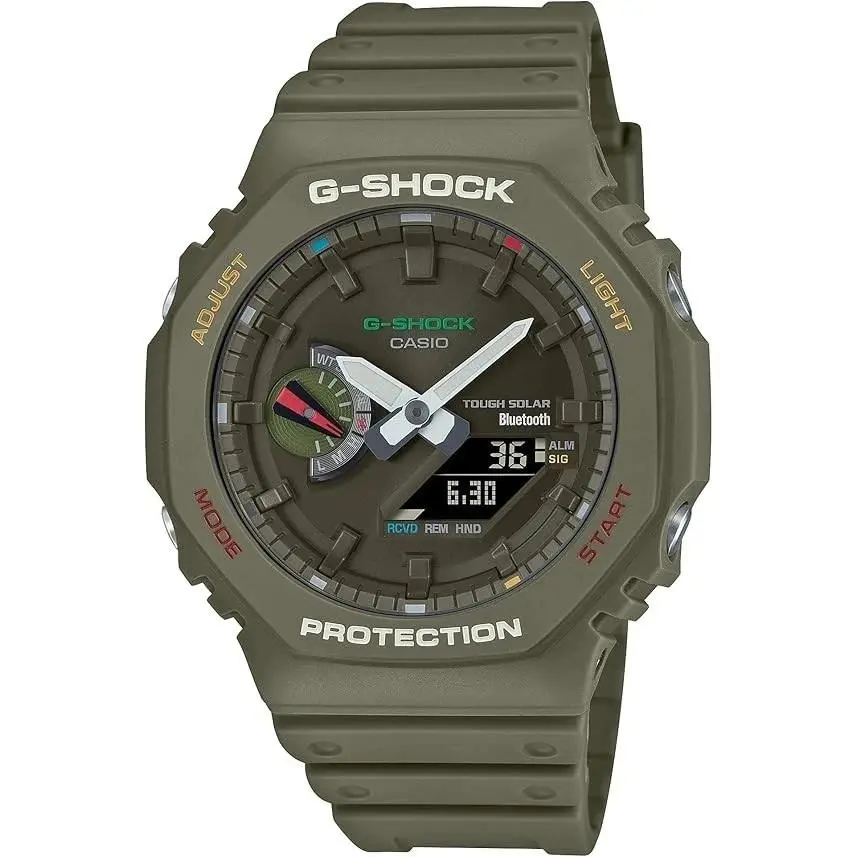 Casio G-shock GAB2100FC-3A Green Bluetooth Tough Solar Men`s Watch 200M - Band: Green