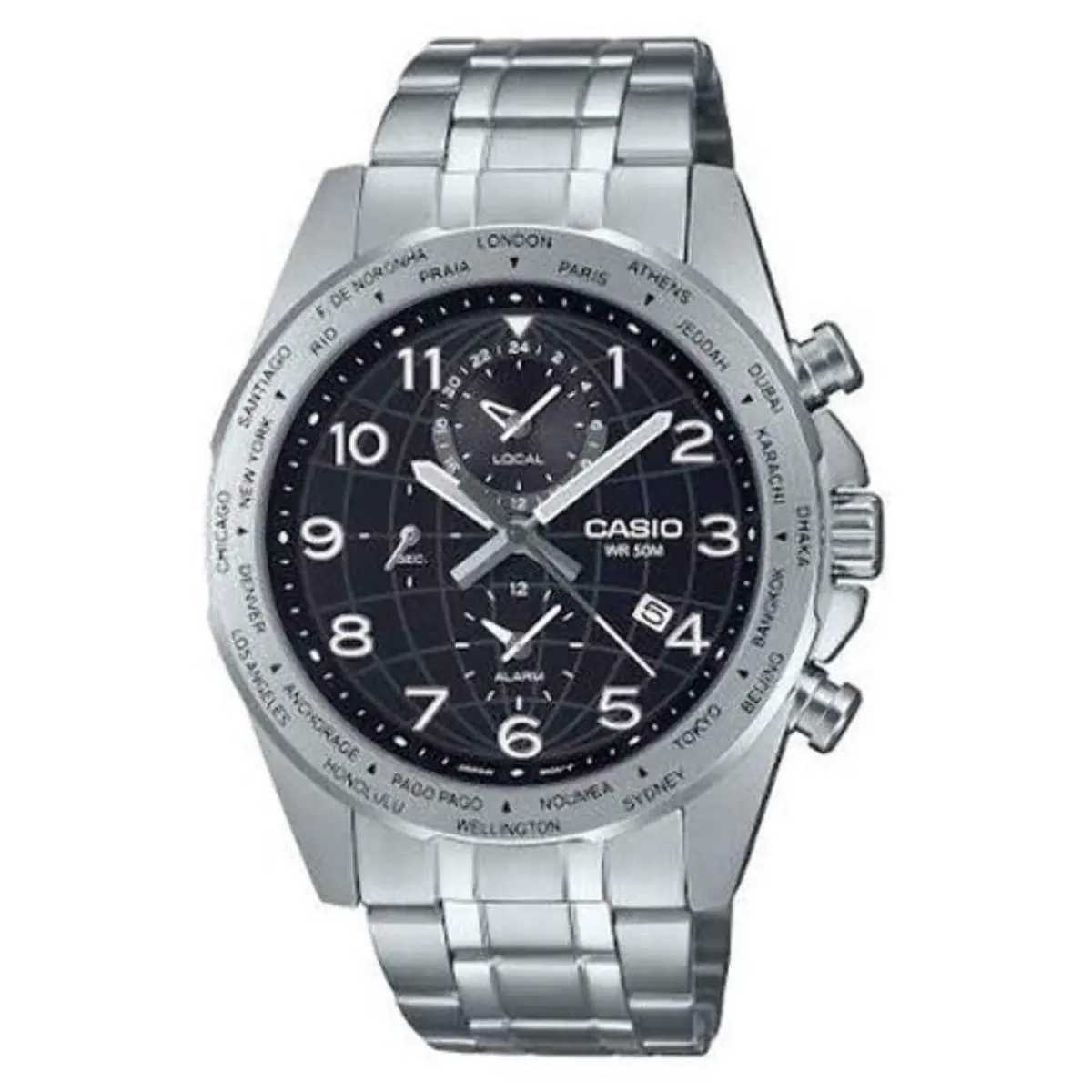 Men`s  Stainless Steel Band Watch MTPW500D MTP-W500D-1A by Casio