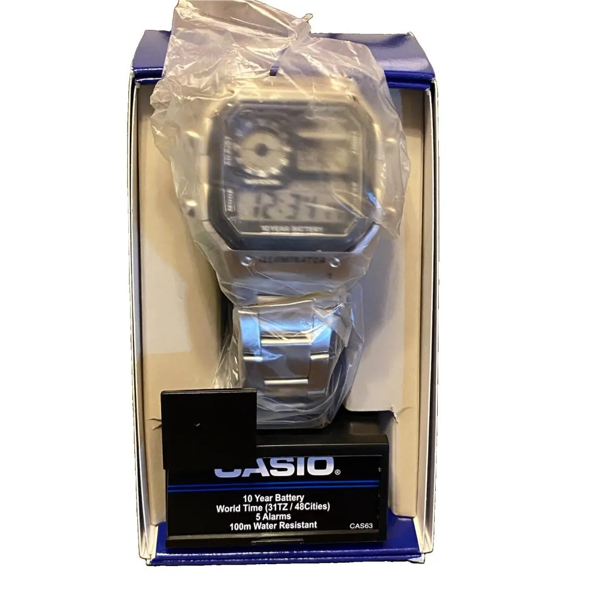 Model 31973299 Men`s Digital Quartz Watch World Time Illuminator by Casio