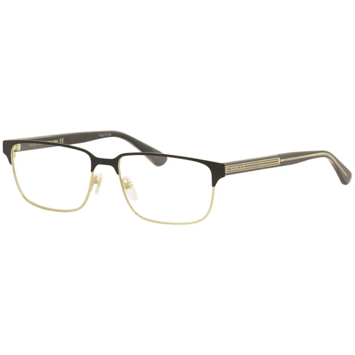 Eyeglasses GG0383O GG/0383/O 004 Black/gold Full Rim Optical Frame 58mm by Gucci