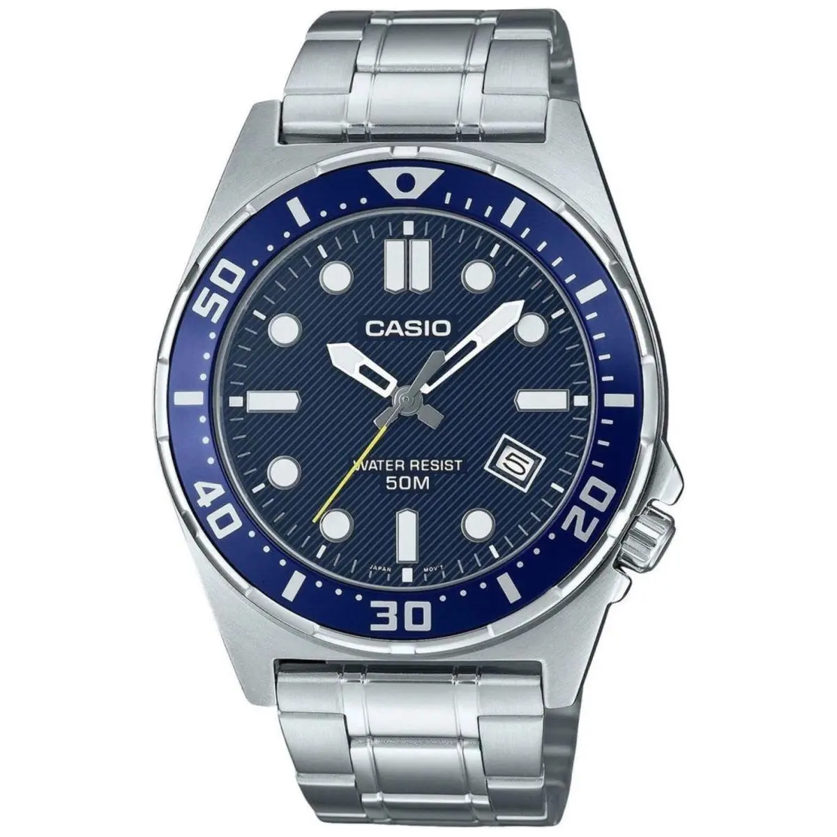 Men`s  Blue Dial Stainless Steel Band Watch MTD135D MTD-135D-2A by Casio