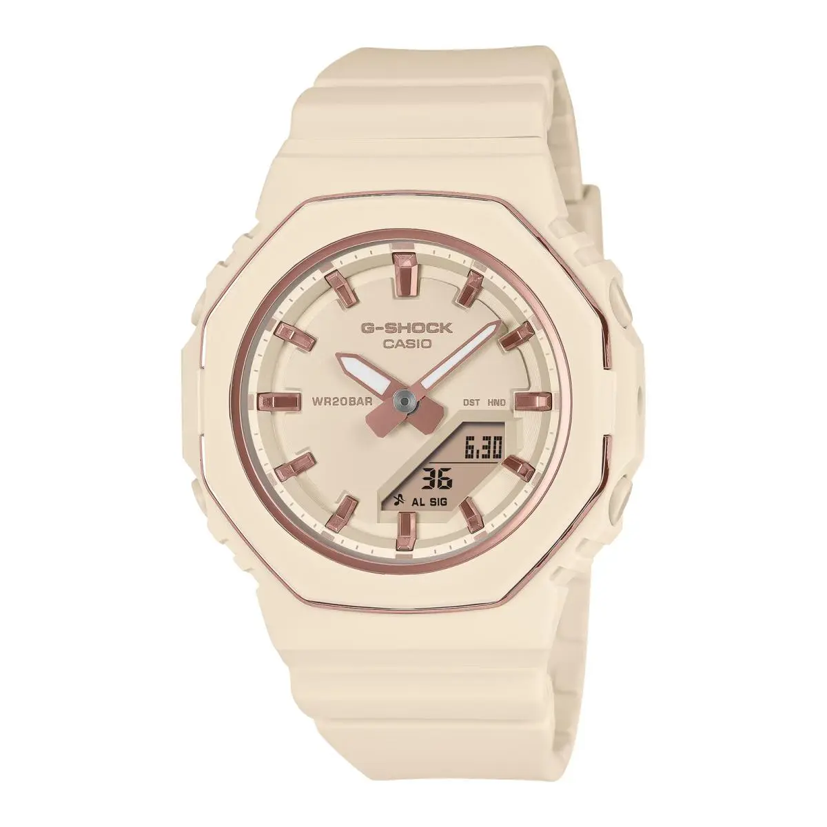 G-shock GMA-P2110-4A Beige Pink Metallic Accents Women`s Watch by Casio