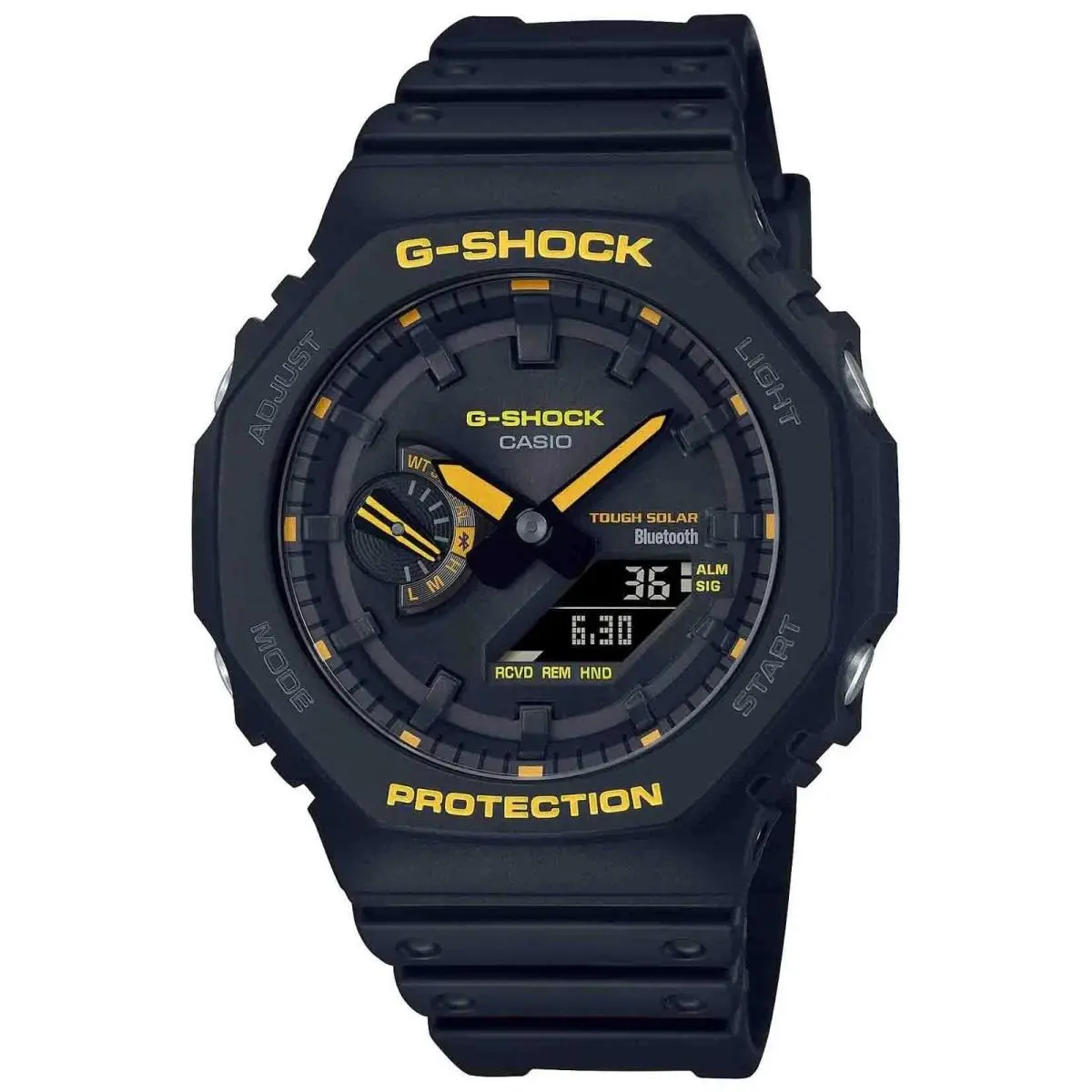 G-shock Solar Bluetooth Black Caution Yellow Men`s Watch GA-B2100CY-1A by Casio